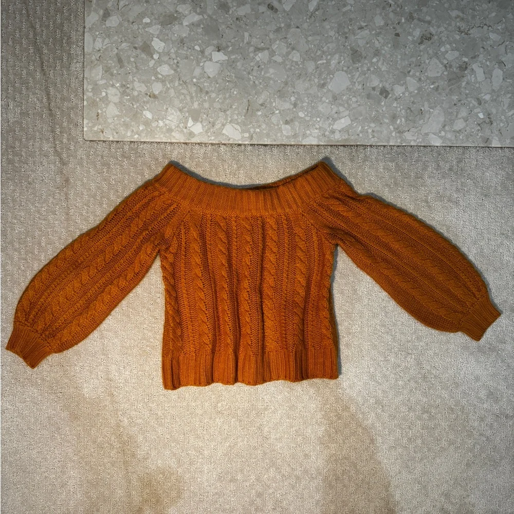 Chunky off-shoulder sweater
